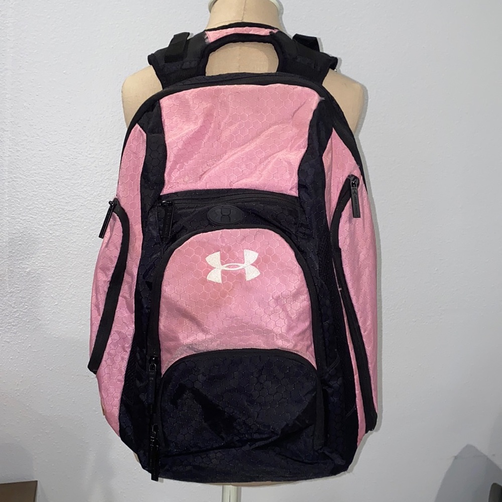 Authentic Under Armour large pink backpack